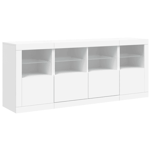 Aparador - Bufete - Móvei de apoio com luzes LED 163x37x67 cm branco pt1918