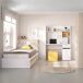 Conjunto de dormitorio Ten Pack cama + escritorio + armario Conjunto de dormitorio Ten Pack cama + escritorio + armario Blanco