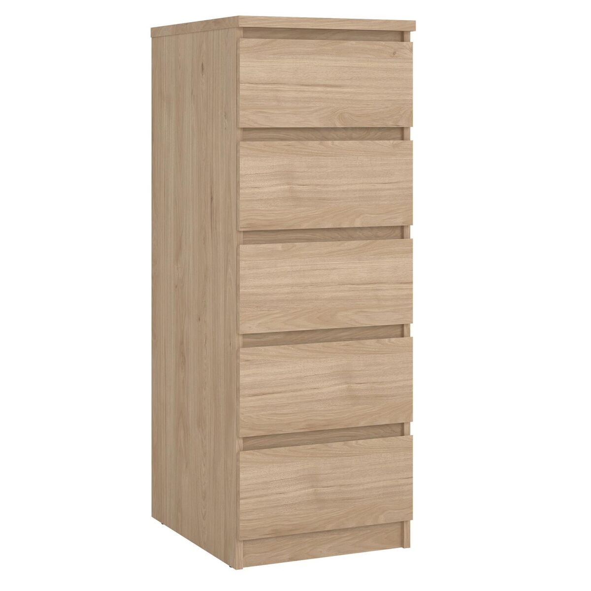 Cómoda, Cajonera Dormitorio Sil Oak con 5 Cajones 41 Roble