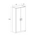 Armario Dinamarca con 2 Puertas Batientes Armario Dinamarca con 2 Puertas Batientes Blanco/ Madera