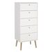 Cómoda, Cajonera Dormitorio Guadiana con 5 Cajones Cómoda, Cajonera Dormitorio Guadiana con 5 Cajones Blanco