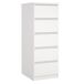 Cómoda, Cajonera Dormitorio Sil Oak con 5 Cajones 41 Cómoda, Cajonera Dormitorio Sil Oak con 5 Cajones 41 Blanco