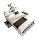 Estructura de cama Lanka con cabecero 147x219 Estructura de cama Lanka con cabecero 147x219 Blanco