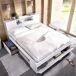 Estructura de cama Lanka con cabecero 147x219 Estructura de cama Lanka con cabecero 147x219 Blanco