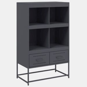 Armário alto - Bufete - Móvei de apoio 68x39x111,5 cm aço antracite pt2199