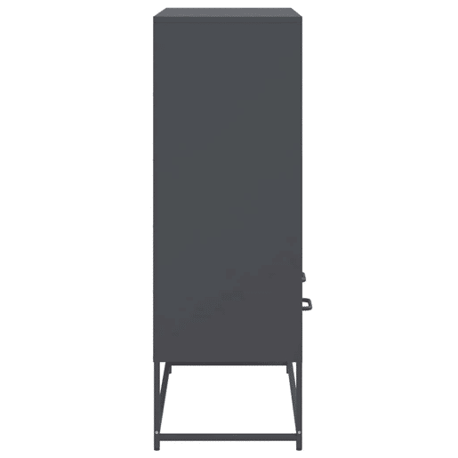 Armário alto - Bufete - Móvei de apoio 68x39x111,5 cm aço antracite pt2199