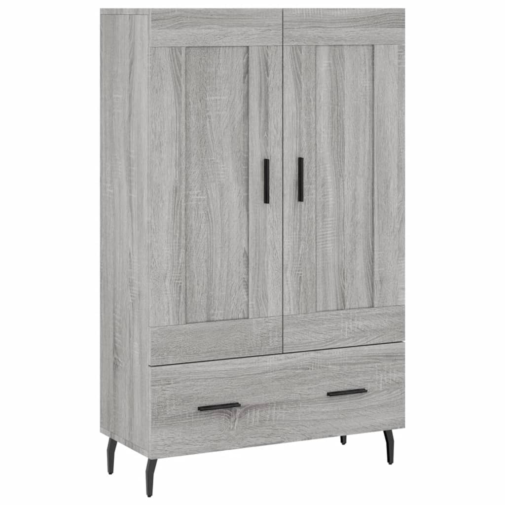 Aparador alto - Mueble de almacenamiento 69 Roble/ Gris