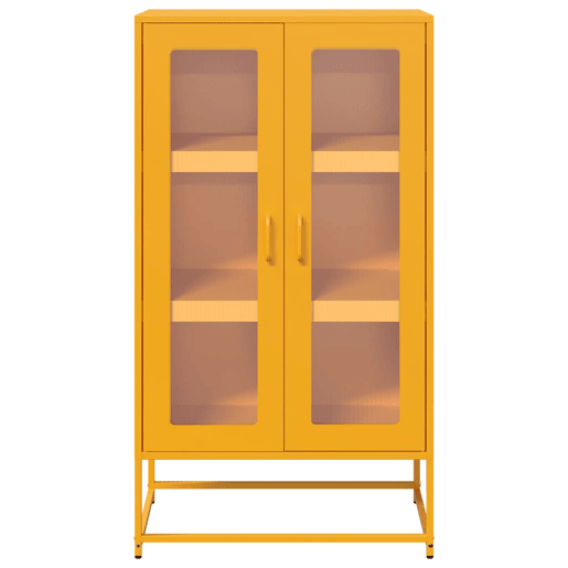 Aparador - Bufete - Móvei de apoio alto 68x39x123 cm aço amarelo mostarda pt2190