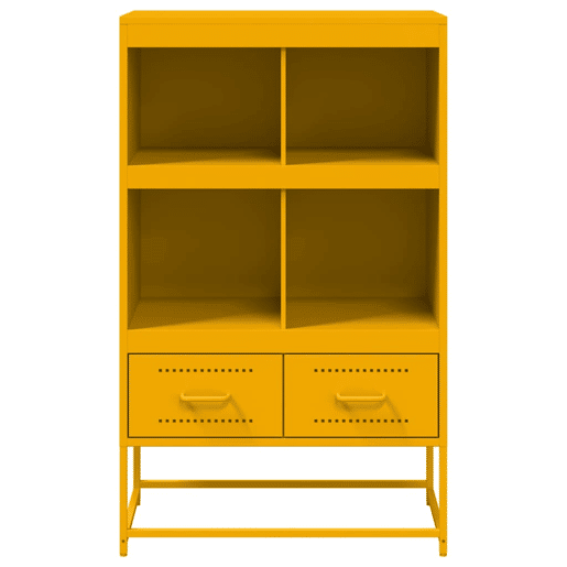 Armário alto - Bufete - Móvei de apoio 68x39x111,5 cm aço amarelo mostarda pt2187