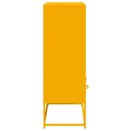 Armário alto - Bufete - Móvei de apoio 68x39x111,5 cm aço amarelo mostarda pt2187
