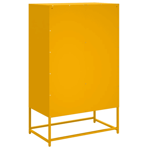 Armário alto - Bufete - Móvei de apoio 68x39x111,5 cm aço amarelo mostarda pt2187