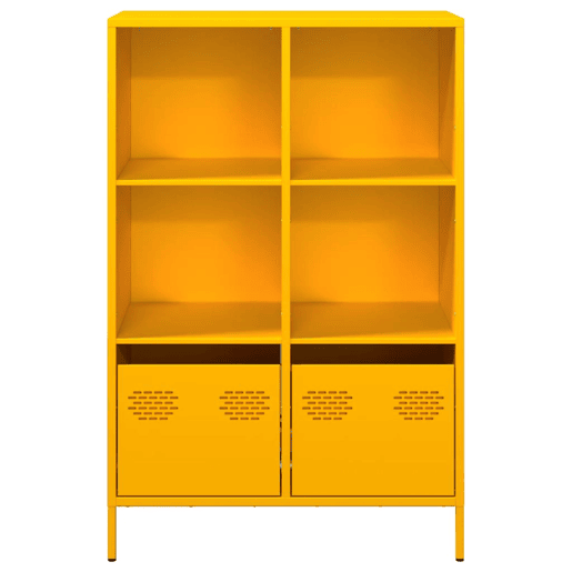 Armário alto - Bufete - Móvei de apoio 68x39x103,5 cm aço amarelo mostarda pt85