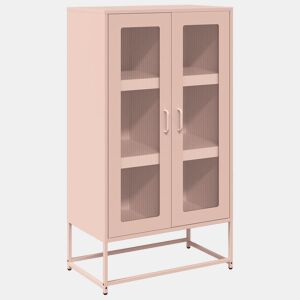 Armário alto - Bufete - Móvei de apoio 68x39x123 cm aço rosa pt2380