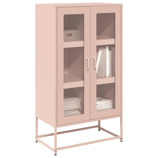 Armário alto - Bufete - Móvei de apoio 68x39x123 cm aço rosa pt2380 Armário alto - Bufete - Móvei de apoio 68x39x123 cm aço rosa pt2380