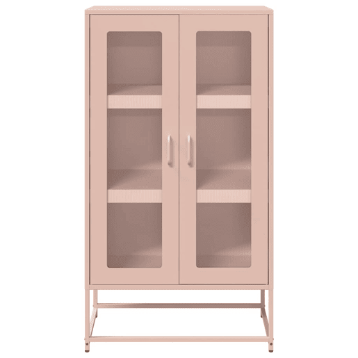 Armário alto - Bufete - Móvei de apoio 68x39x123 cm aço rosa pt2380 Armário alto - Bufete - Móvei de apoio 68x39x123 cm aço rosa pt2380