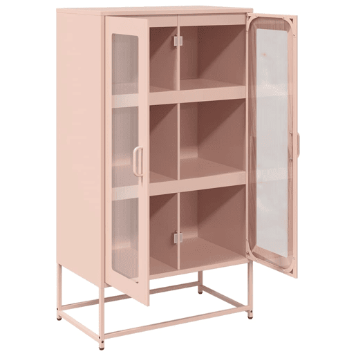 Armário alto - Bufete - Móvei de apoio 68x39x123 cm aço rosa pt2380 Armário alto - Bufete - Móvei de apoio 68x39x123 cm aço rosa pt2380