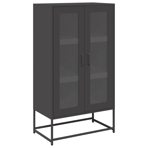 Aparador - Bufete - Móvei de apoio alto 68x39x123 cm aço preto pt2350