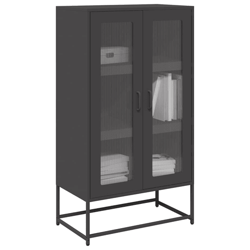 Aparador - Bufete - Móvei de apoio alto 68x39x123 cm aço preto pt2350