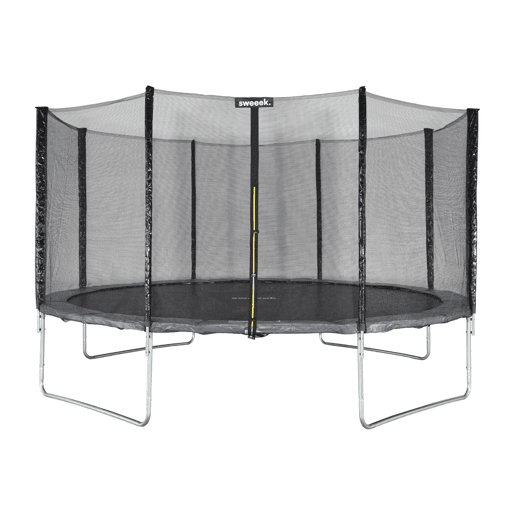 Trampolim 400cm com rede de proteção Cinza - 398x398x80 cm