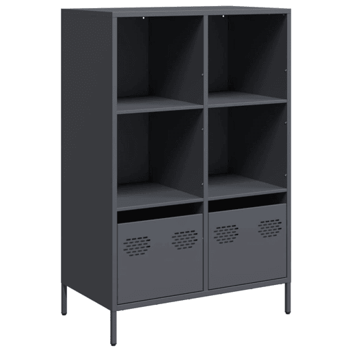 Armário alto - Bufete - Móvei de apoio 68x39x103,5 cm aço antracite pt102