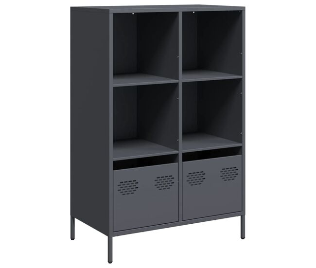 Aparador - mueble de almacenamiento acero gris antracita 68x39x103,5 cm es102