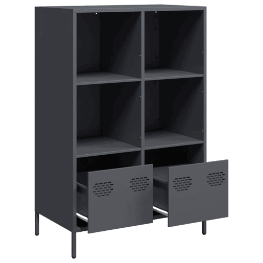 Armário alto - Bufete - Móvei de apoio 68x39x103,5 cm aço antracite pt102