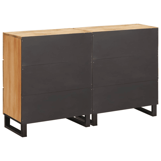 Bufete - Móvei de apoio 2 pcs Castanho 60 x 33 x 75 cm Madeira de manga maciça pt18