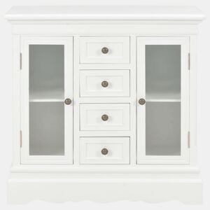 Aparador - Bufete - Móvei de apoio 70x28x70 cm madeira de pinho maciça branco pt3950
