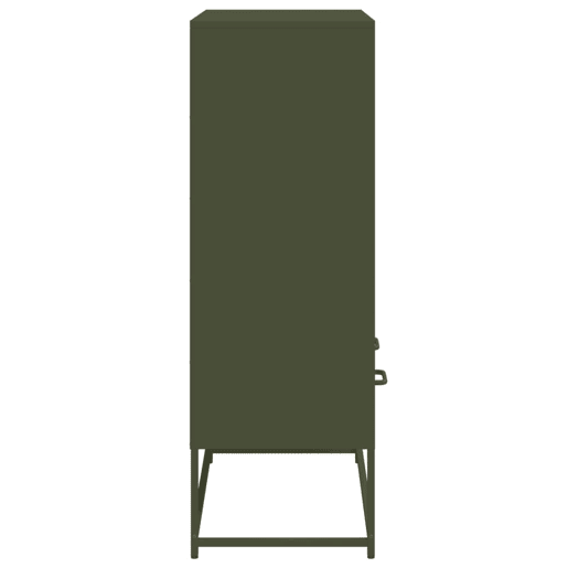 Armário alto - Bufete - Móvei de apoio 68x39x111,5 cm aço verde azeitona pt2393