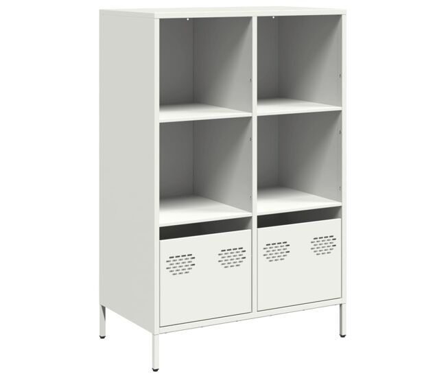Aparador - mueble de almacenamiento acero blanco 68x39x103,5 cm es91