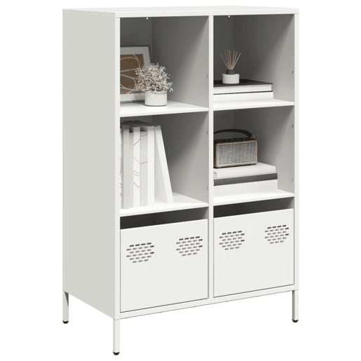Armário alto - Bufete - Móvei de apoio 68x39x103,5 cm aço branco pt91