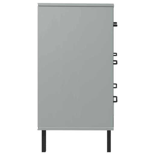 Aparador - Bufete - Móvei de apoio 3 gavetas 77x40x79,5 cm madeira maciça OSLO cinzento pt1702