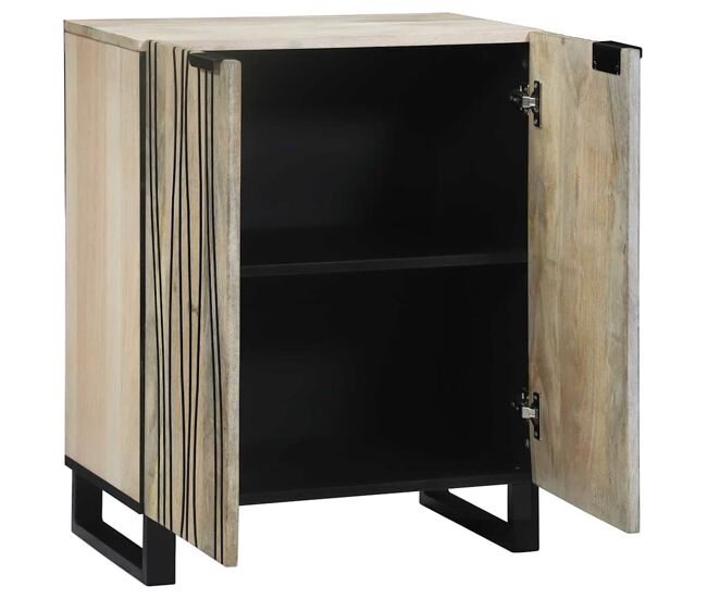 Aparador - mueble de almacenamiento 60 x 33,5 x 75 cm madera de mango maciza es73