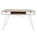 Escritorio de ordenador de diseño escandinavo con cajones Escritorio de ordenador de diseño escandinavo con cajones Blanco/ Madera