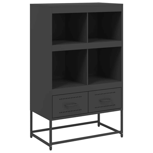 Armário alto - Bufete - Móvei de apoio 68x39x111,5 cm aço preto pt2344