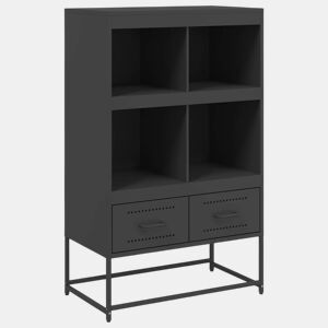 Armário alto - Bufete - Móvei de apoio 68x39x111,5 cm aço preto pt2344