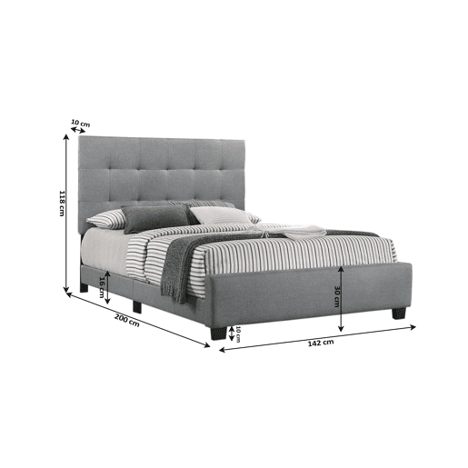 Cama de casal Emily com base de ripas 135cm Cama de casal Emily com base de ripas 135cm