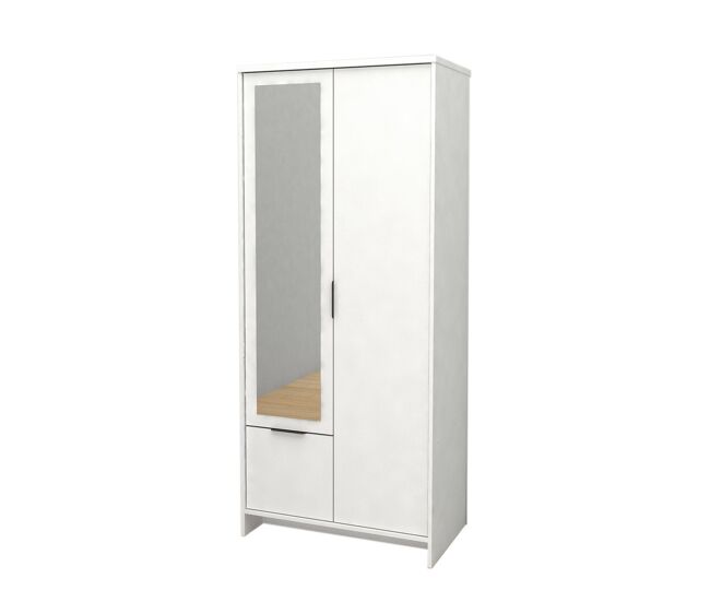 Armario de dormitorio con espejo dn 2 puertas