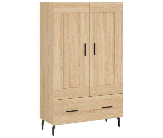 Aparador alto - mueble de almacenamiento madera de ingeniería roble sonoma 69,5x31x115 cm es1413