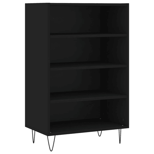 Armário alto - Bufete - Móvel de apoio 57x35x90 cm derivados de madeira preto pt1350 Armário alto - Bufete - Móvel de apoio 57x35x90 cm derivados de madeira preto pt1350