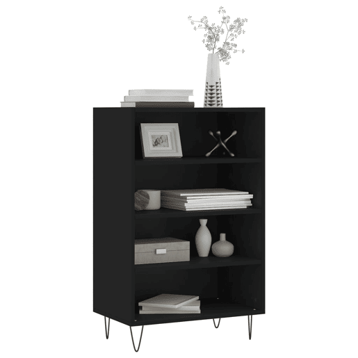 Armário alto - Bufete - Móvel de apoio 57x35x90 cm derivados de madeira preto pt1350 Armário alto - Bufete - Móvel de apoio 57x35x90 cm derivados de madeira preto pt1350