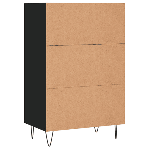 Armário alto - Bufete - Móvel de apoio 57x35x90 cm derivados de madeira preto pt1350 Armário alto - Bufete - Móvel de apoio 57x35x90 cm derivados de madeira preto pt1350