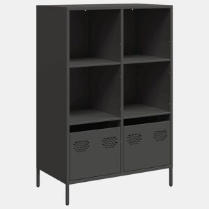 Armário alto - Bufete - Móvei de apoio 68x39x103,5 cm aço preto pt121