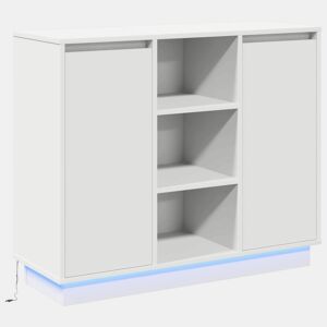 Aparador - Bufete - Móvei de apoio LED Branco 90 x 32 x 75 cm Madeira processada pt4131