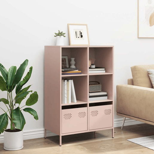 Armário alto - Bufete - Móvei de apoio 68x39x103,5 cm aço rosa pt126