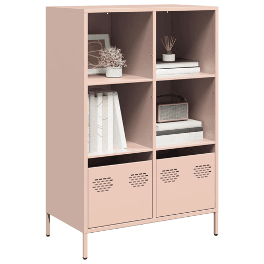 Armário alto - Bufete - Móvei de apoio 68x39x103,5 cm aço rosa pt126