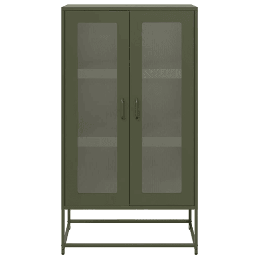 Aparador - Bufete - Móvei de apoio alto 68x39x123 cm aço verde azeitona pt2396