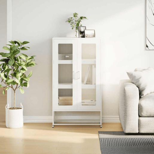 Aparador - Bufete - Móvei de apoio alto 68x39x123 cm aço branco pt2228