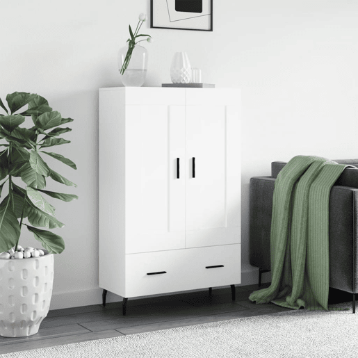 Armário alto - Bufete - Móvel de apoio 69,5x31x115 cm derivados de madeira branco pt1231 Armário alto - Bufete - Móvel de apoio 69,5x31x115 cm derivados de madeira branco pt1231