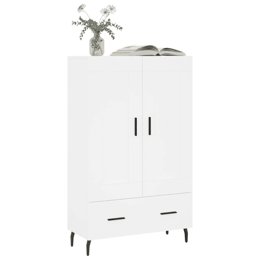 Armário alto - Bufete - Móvel de apoio 69,5x31x115 cm derivados de madeira branco pt1231 Armário alto - Bufete - Móvel de apoio 69,5x31x115 cm derivados de madeira branco pt1231